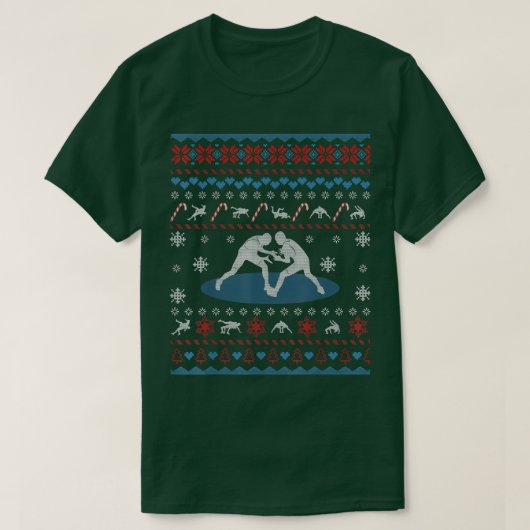 Wrestling Ugly Christmas Sweater Funny Gifts For W T-shirt (Design voorkant)