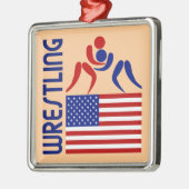 Wrestling Verenigde Staten Metalen Ornament (Links)