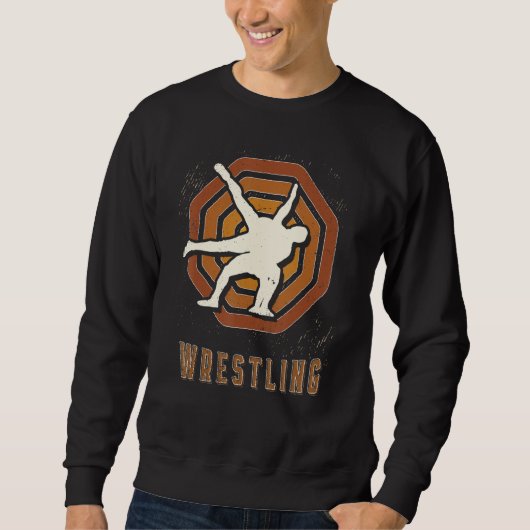 Wrestling Vintage Retro Classic Sport Love Trui (Voorkant)