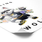 Wrestling Wolf - Fierce Sports Nursery Art Foto Afdruk (Hoek)