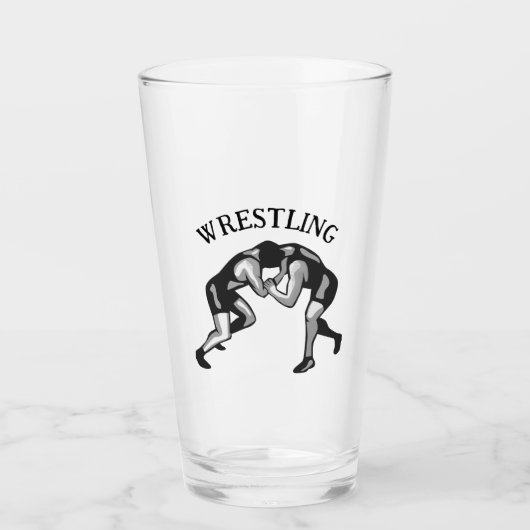 Wrestling Wrestler Design Glas (Voorkant)