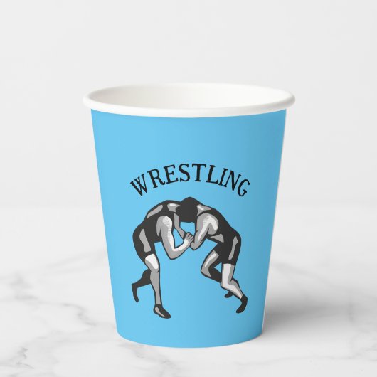 Wrestling Wrestler Design Papieren Bekers (Achterkant)