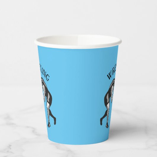 Wrestling Wrestler Design Papieren Bekers (Links)