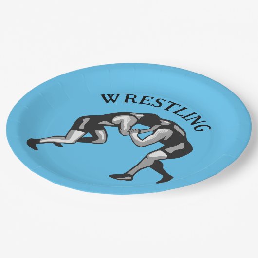 Wrestling Wrestler Design Papieren Bordje (Gekanteld)