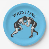 Wrestling Wrestler Design Papieren Bordje (Voorkant)