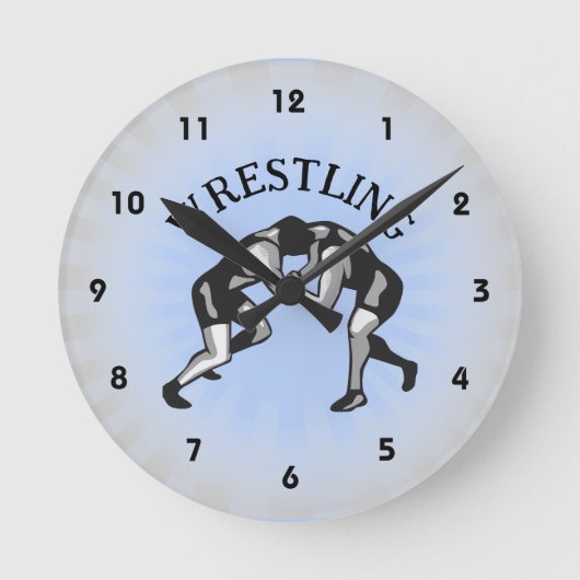 Wrestling Wrestler Design Ronde Klok (Voorkant)
