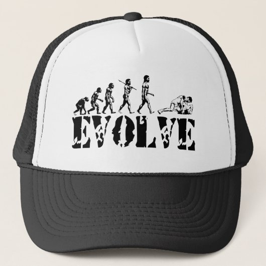 Wrestling Wrestler Grappling Sports Evolution Art Trucker Pet (Voorkant)