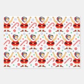 Wrestling Wrestler Holiday Gift Wrapping Paper (Voorkant 3)