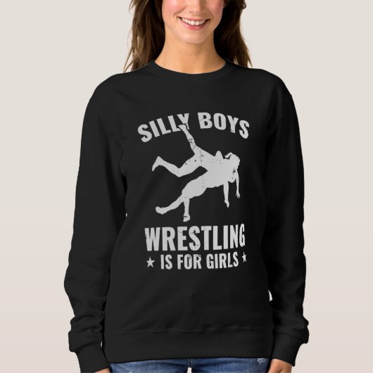 Wrestling Wrestler Is For Girls Wrestle Trui (Voorkant)