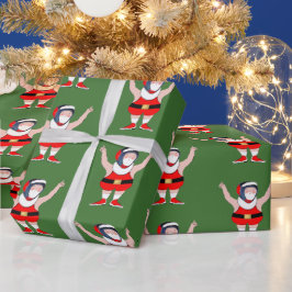 Wrestling Wrestler Kerstfeestdag Gift Cadeaupapier