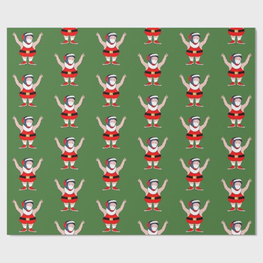 Wrestling Wrestler Kerstfeestdag Gift Cadeaupapier (Vlak)
