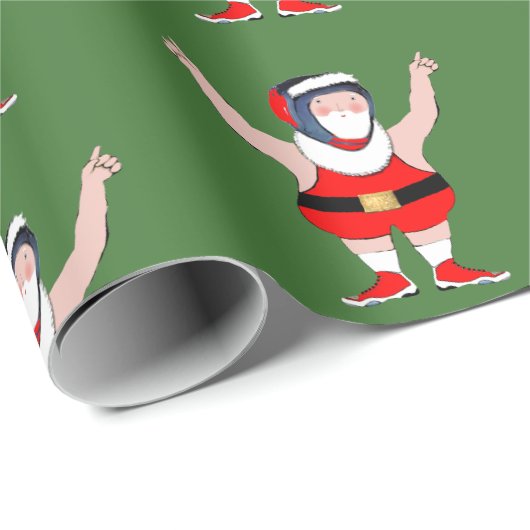 Wrestling Wrestler Kerstfeestdag Gift Cadeaupapier (Rol Hoek)