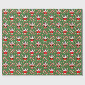 Wrestling Wrestler Kerstfeestdag Gift Wrapping Cadeaupapier (Vlak)