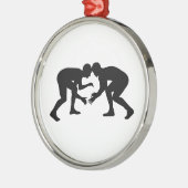 Wrestling Wrestler Metalen Ornament (Links)