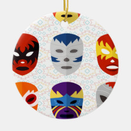 Wrestmaskers Keramisch Ornament