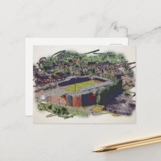 Wrexham AFC, Racecourse Ground Briefkaart (Voorkant / Achterkant in situ)