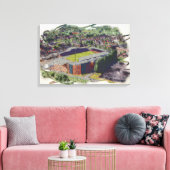 Wrexham AFC, Racecourse Ground Canvas Afdruk (Insitu (Woonkamer))