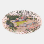 Wrexham AFC, Racecourse Ground Ovale Sticker (Voorkant)