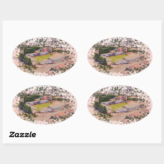 Wrexham AFC, Racecourse Ground Ovale Sticker (Vel)