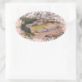 Wrexham AFC, Racecourse Ground Ovale Sticker (Tas)