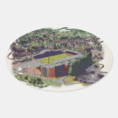 Wrexham AFC, Racecourse Ground Ovale Sticker (Voorkant)