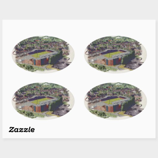 Wrexham AFC, Racecourse Ground Ovale Sticker (Vel)