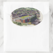 Wrexham AFC, Racecourse Ground Ovale Sticker (Tas)