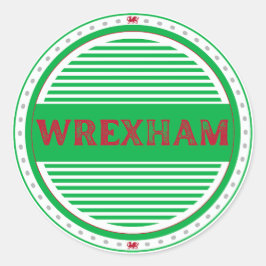 Wrexham City Pride Embleem – Welshe Identiteit Ronde Sticker
