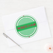 Wrexham City Pride Embleem – Welshe Identiteit Ronde Sticker (Envelop)