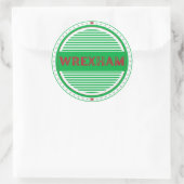 Wrexham City Pride Embleem – Welshe Identiteit Ronde Sticker (Tas)