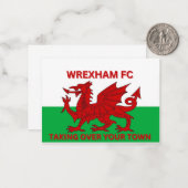 Wrexham Fc neemt je stad over Notitiekaartje (Voorkant / Achterkant in situ)