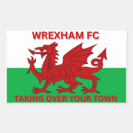 Wrexham Fc neemt je stad over Rechthoekige Sticker