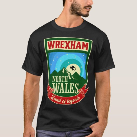 Wrexham Mannen Vrouwen Studenten Welsh Dragon Wale T-shirt (Voorkant)