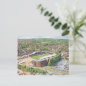 Wrexham Racecourse Ground Aquarel Kunst Briefkaart (Staand voorkant)
