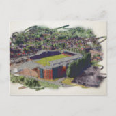 Wrexham Stadion Architectuur Aquarel Kunst Briefkaart (Voorkant)