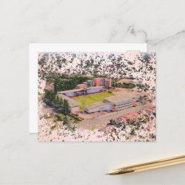 Wrexham Stadion Architectuur Aquarel Kunst Briefkaart