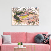 Wrexham Stadion Architectuur Aquarel Kunst Canvas Afdruk (Insitu (Woonkamer))