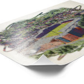 Wrexham Stadion Architectuur Aquarel Kunst Foto Afdruk (Hoek)