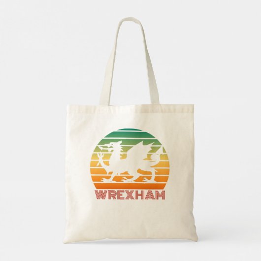 Wrexham Vinage Wrexham AFC Wrexham supporter Essen Tote Bag (Achterkant)