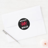 Wrexham Wales Vlag Ronde Sticker (Envelop)