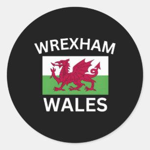 Wrexham Wales Vlag Ronde Sticker