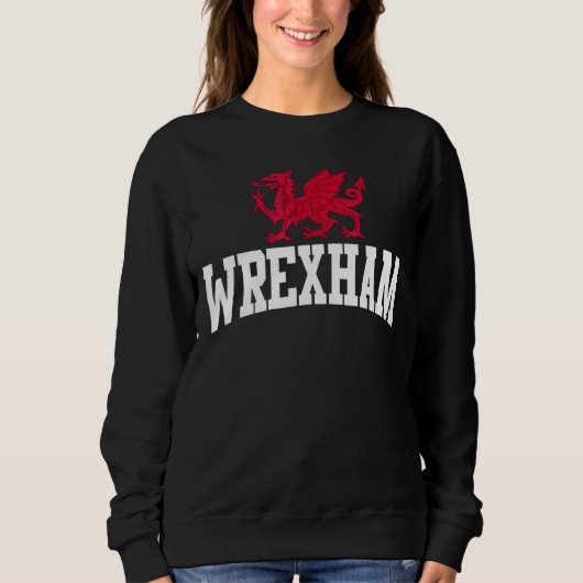 Wrexham Wales Welsh Dragon Cymru Trui (Voorkant)