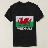 Wrexham Wales Welsh Flag Baner Y Ddraig Goch T-Shi T-shirt (Design voorkant)