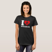 Wrexham Wales Welsh I Love Wrexham 2 T-shirt (Voorkant volledig)