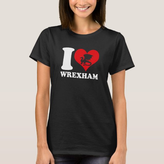 Wrexham Wales  Welsh I Love Wrexham  Wrexham 1 T-shirt (Voorkant)
