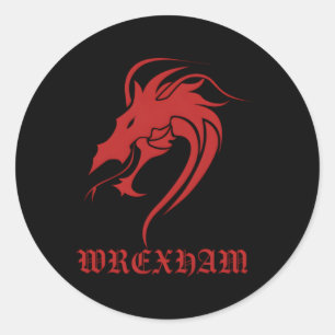 Wrexham Wales Welsh Wrexham Ronde Sticker
