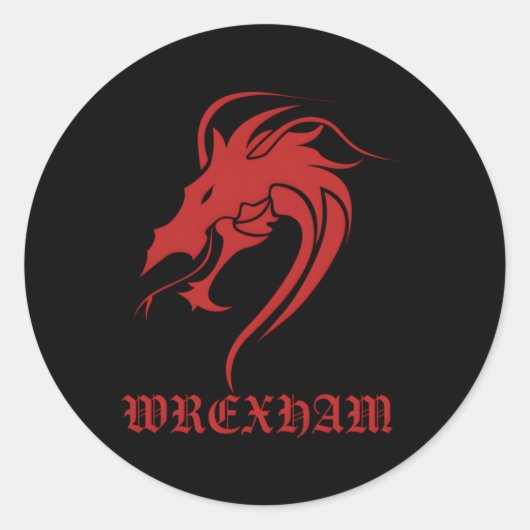 Wrexham Wales Welsh Wrexham Ronde Sticker (Voorkant)