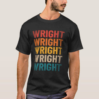 Wright Achternaam Shirt Vintage Wright Naam