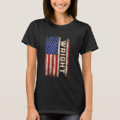 Wright Achternaam Shirt Wright Naam Amerikaanse vl (Voorkant)