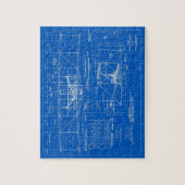 Wright Bros. "Flyer"-blauwdruk 1903 Legpuzzel (Verticaal)
